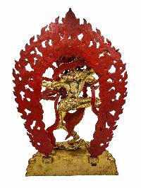 [kurukulla], Buddhist Handmade Statue, [face Painted] And [gold Plated]