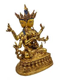 [namgyalma], Buddhist Handmade Statue, [face Painted] And [gold Plated]