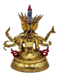 [namgyalma], Buddhist Handmade Statue, [face Painted] And [gold Plated]