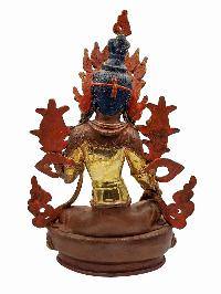 [best Price], [green Tara], Buddhist Handmade Statue, [partly Gold Plated], Wtih [face Painted], For A Gift, Altars And Buddhist Ritual