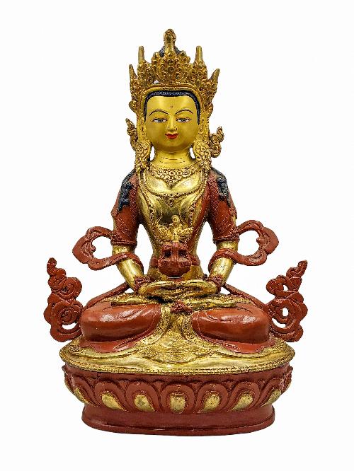 [best Price], [aparimita], Buddhist Handmade Statue, [partly Gold Plated], Wtih [face Painted], For A Gift, Altars And Buddhist Ritual