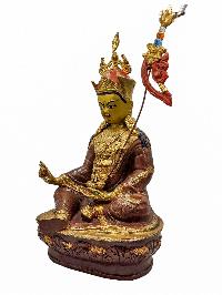 [best Price], [padmasambhava], Buddhist Handmade Statue, [partly Gold Plated], Wtih [face Painted], For A Gift, Altars And Buddhist Ritual