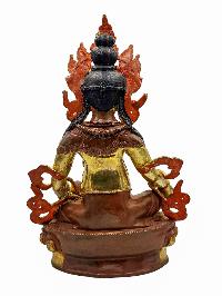 [best Price], [yellow Jambhala], Buddhist Handmade Statue, [partly Gold Plated], Wtih [face Painted], For A Gift, Altars And Buddhist Ritual