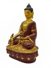 [best Price], [medicine Buddha], Buddhist Handmade Statue, [partly Gold Plated], Wtih [face Painted], For A Gift, Altars And Buddhist Ritual