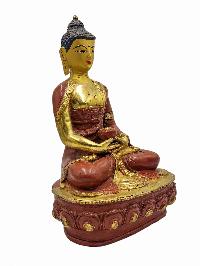 [best Price], [shakyamuni Buddha], Buddhist Handmade Statue, [partly Gold Plated], Wtih [face Painted], For A Gift, Altars And Buddhist Ritual