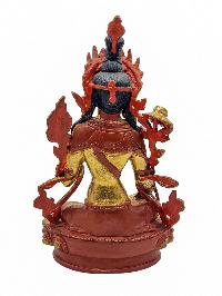 [[best Price]], [green Tara], Buddhist Handmade Statue, [partly Gold Plated], Wtih [face Painted], For A Gift, Altars And Buddhist Ritual