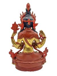 [best Price], [chenrezig], Buddhist Handmade Statue, [partly Gold Plated], Wtih [face Painted], For A Gift, Altars And Buddhist Ritual