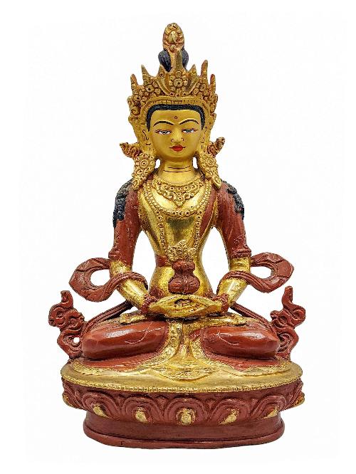 [best Price], [aparimita], Buddhist Handmade Statue, [partly Gold Plated], Wtih [face Painted], For A Gift, Altars And Buddhist Ritual