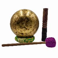 Jambati Singing Bowl, [tiger Antique], [jhumkat], Buddhist Hand Beaten, Antique Finishing, Sound Note G, 382 Hz