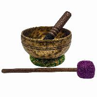 [jhumka Tiger Singing Bowl], Buddhist Hand Beaten, Antique Finishing