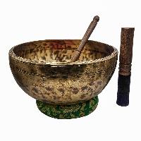 [jhumka Tiger Singing Bowl], Buddhist Hand Beaten, Antique Finishing