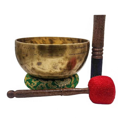 [jhumka Tiger Singing Bowl], Buddhist Hand Beaten, Antique Finishing