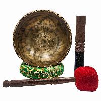 [jhumka Tiger Singing Bowl], Buddhist Hand Beaten, Antique Finishing