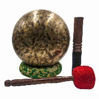 [jhumka Tiger Singing Bowl], Buddhist Hand Beaten, Antique Finishing