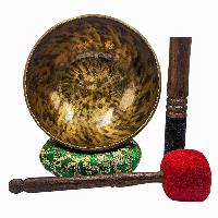 [jhumka Tiger Singing Bowl], Buddhist Hand Beaten, Antique Finishing