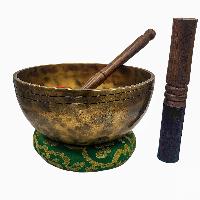 [jhumka Tiger Singing Bowl], Buddhist Hand Beaten, Antique Finishing