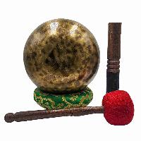 [jhumka Tiger Singing Bowl], Buddhist Hand Beaten, Antique Finishing