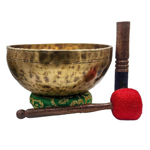 [jhumka Tiger Singing Bowl], Buddhist Hand Beaten, Antique Finishing