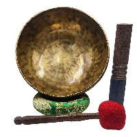 [jhumka Tiger Singing Bowl], Buddhist Hand Beaten, Antique Finishing