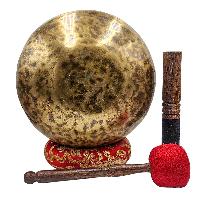 [jhumka Tiger Singing Bowl], Buddhist Hand Beaten, Antique Finishing