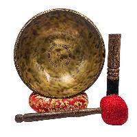 [jhumka Tiger Singing Bowl], Buddhist Hand Beaten, Antique Finishing