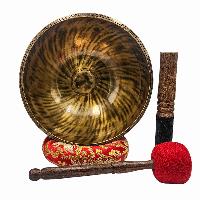 [jhumka Tiger Singing Bowl], Buddhist Hand Beaten, Antique Finishing