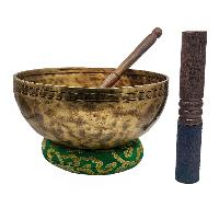 [jhumka Tiger Singing Bowl], Buddhist Hand Beaten, Antique Finishing