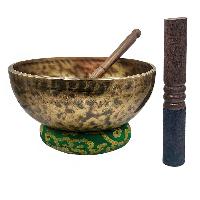 [jhumka Tiger Singing Bowl], Buddhist Hand Beaten, Antique Finishing