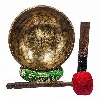 [jhumka Tiger Singing Bowl], Buddhist Hand Beaten, Antique Finishing