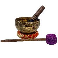 [jhumka Tiger Singing Bowl], Buddhist Hand Beaten, Antique Finishing