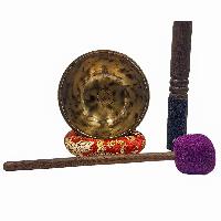 [jhumka Tiger Singing Bowl], Buddhist Hand Beaten, Antique Finishing