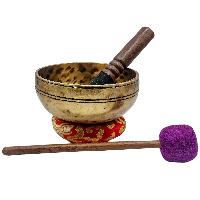 [jhumka Tiger Singing Bowl], Buddhist Hand Beaten, Antique Finishing