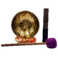 [jhumka Tiger Singing Bowl], Buddhist Hand Beaten, Antique Finishing