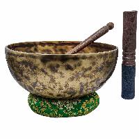 Jambati Singing Bowl, [tiger Antique], Buddhist Hand Beaten, Antique Finishing, Sound Note C, 133 Hz