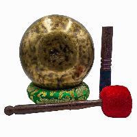 Jambati Singing Bowl, [tiger Antique], Buddhist Hand Beaten, Antique Finishing, Sound Note A, 215 Hz