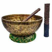 Jambati Singing Bowl, [tiger Antique], Buddhist Hand Beaten, Antique Finishing, Sound Note D, 156 Hz