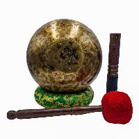 Jambati Singing Bowl, [tiger Antique], Buddhist Hand Beaten, Antique Finishing, Sound Note G, 204 Hz