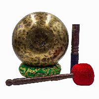 Jambati Singing Bowl, [tiger Antique], Buddhist Hand Beaten, Antique Finishing, Sound Note F, 182 Hz