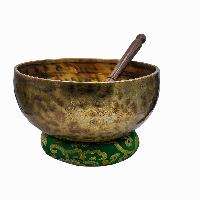 Jambati Singing Bowl, [tiger Antique], Buddhist Hand Beaten, Antique Finishing, Sound Note E, 168 Hz