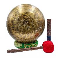 Jambati Singing Bowl, [tiger Antique], Buddhist Hand Beaten, Antique Finishing, Sound Note C, 132 Hz