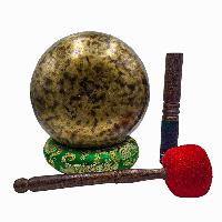 Jambati Singing Bowl, [tiger Antique], Buddhist Hand Beaten, Antique Finishing, Sound Note A, 221 Hz