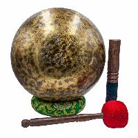 Jambati Singing Bowl, [tiger Antique], Buddhist Hand Beaten, Antique Finishing, Sound Note C, 137 Hz