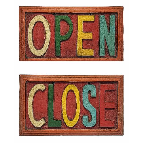 [open/close Doble Side Carved], Handmade Wall Hanging, [painted]