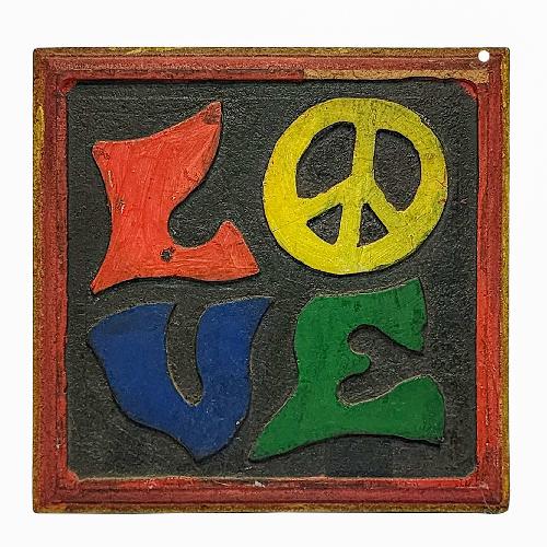 [love Carved], Handmade Wall Hanging, [painted]