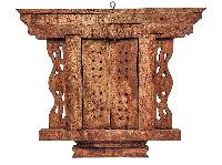 Traditional Newari Wooden [hand Carved Window], Natural Wood