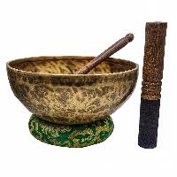 Jambati Singing Bowl, [tiger Antique], Buddhist Hand Beaten, Antique Finishing, Sound Note C3, 138 Hz