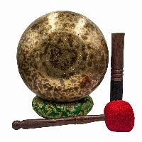 Jambati Singing Bowl, [tiger Antique], Buddhist Hand Beaten, Antique Finishing, Sound Note C3, 138 Hz