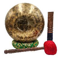 Jambati Singing Bowl, [tiger Antique], Buddhist Hand Beaten, Antique Finishing, Sound Note C3, 134 Hz