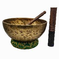 Jambati Singing Bowl, [tiger Antique], Buddhist Hand Beaten, Antique Finishing, Sound Note C3, 138 Hz