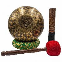 Jambati Singing Bowl, [tiger Antique], Buddhist Hand Beaten, Antique Finishing, Sound Note F3, 172 Hz